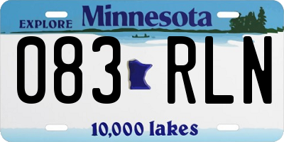 MN license plate 083RLN