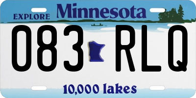 MN license plate 083RLQ