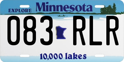 MN license plate 083RLR