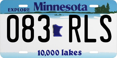 MN license plate 083RLS