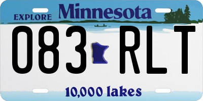 MN license plate 083RLT