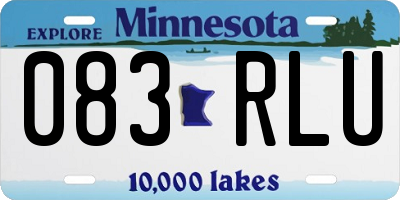 MN license plate 083RLU