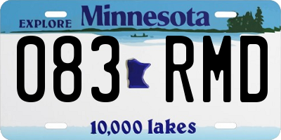 MN license plate 083RMD