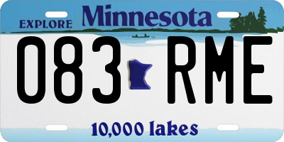 MN license plate 083RME