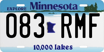 MN license plate 083RMF