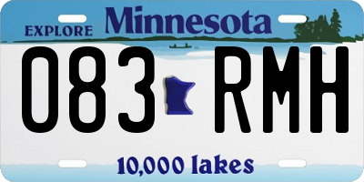 MN license plate 083RMH