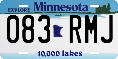 MN license plate 083RMJ