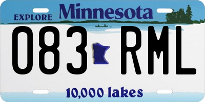 MN license plate 083RML