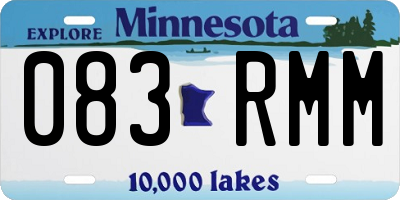 MN license plate 083RMM