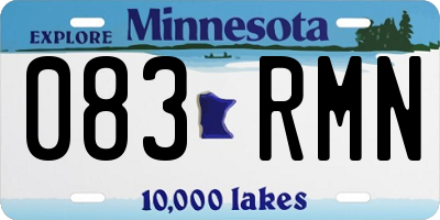 MN license plate 083RMN