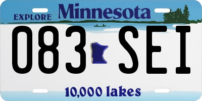 MN license plate 083SEI