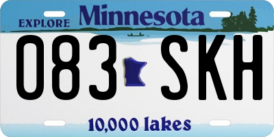 MN license plate 083SKH