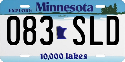 MN license plate 083SLD