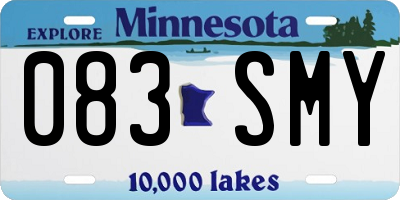 MN license plate 083SMY