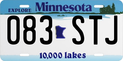 MN license plate 083STJ
