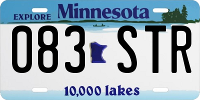 MN license plate 083STR