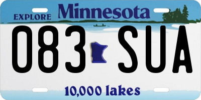 MN license plate 083SUA
