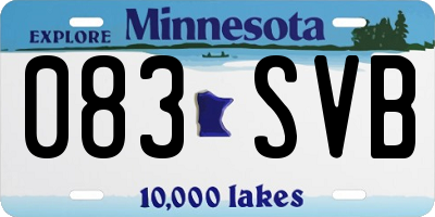 MN license plate 083SVB