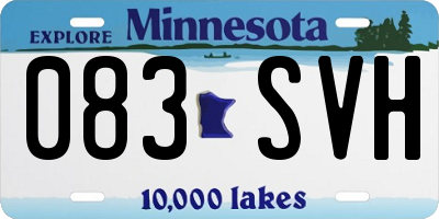 MN license plate 083SVH