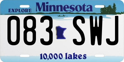 MN license plate 083SWJ