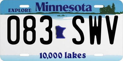 MN license plate 083SWV