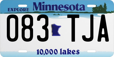 MN license plate 083TJA