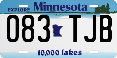 MN license plate 083TJB