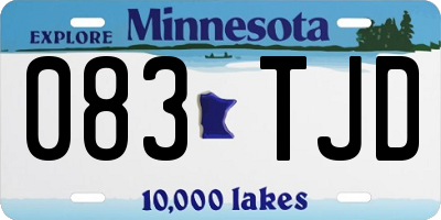 MN license plate 083TJD