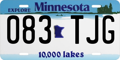 MN license plate 083TJG