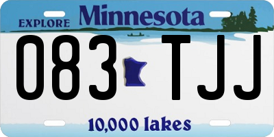MN license plate 083TJJ