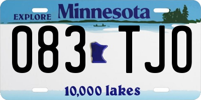MN license plate 083TJO