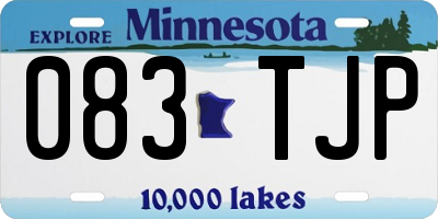 MN license plate 083TJP