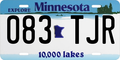 MN license plate 083TJR