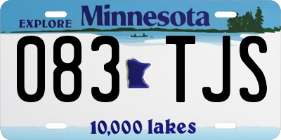 MN license plate 083TJS