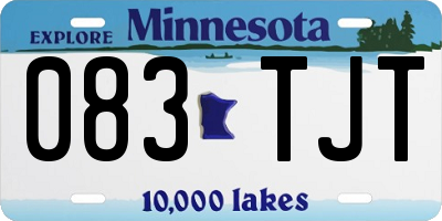 MN license plate 083TJT