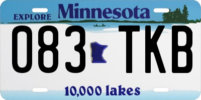 MN license plate 083TKB