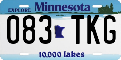 MN license plate 083TKG