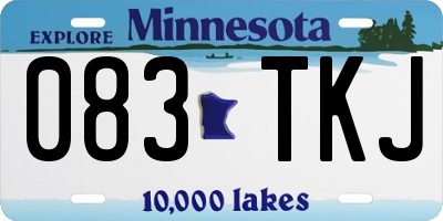 MN license plate 083TKJ