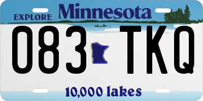 MN license plate 083TKQ