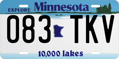 MN license plate 083TKV