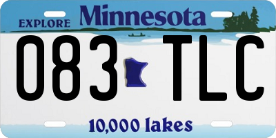 MN license plate 083TLC