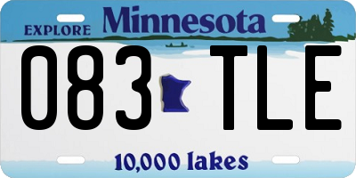 MN license plate 083TLE