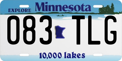 MN license plate 083TLG
