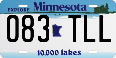 MN license plate 083TLL