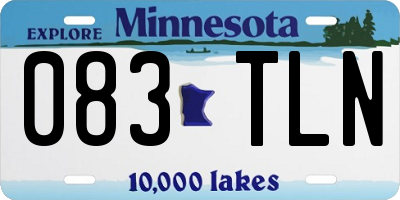 MN license plate 083TLN