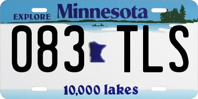 MN license plate 083TLS