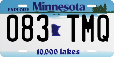 MN license plate 083TMQ