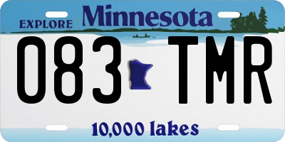 MN license plate 083TMR