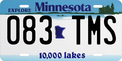 MN license plate 083TMS
