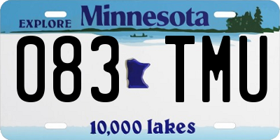 MN license plate 083TMU